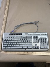 HP KB-0602 5187-7583 PS/2 Wired Multimedia Keyboard Silver QWERTY Windows PC