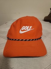Nike Dri-Fit AeroBill Classic99 Golf Cap Men's Orange Cotton Rope Adjustable Hat