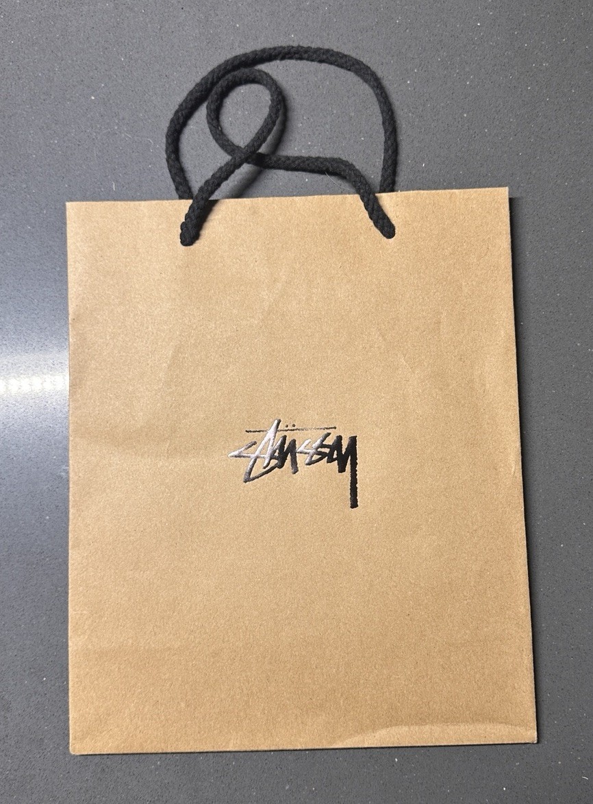 Stussy Brown Shopping Bag Tote 11 x x free shipping