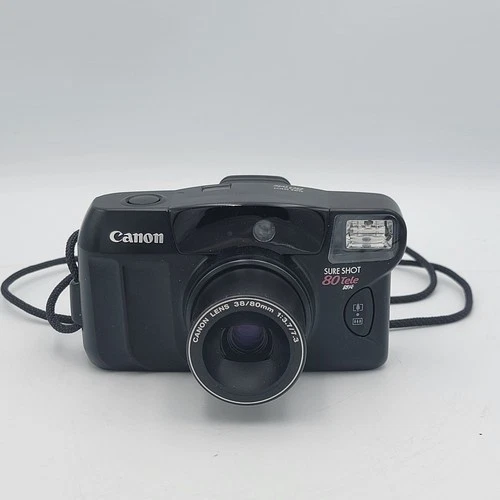 Canon Sure Shot 80 Tele SAF 35mm Point & Shoot Film Camera - Tested & Working