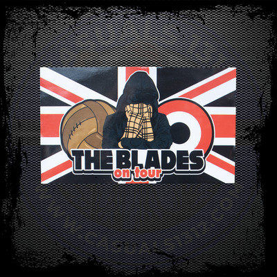50x The Blades On Tour 8x8cm Stickers   Sheffield Inspired -  Awaydays, Utd