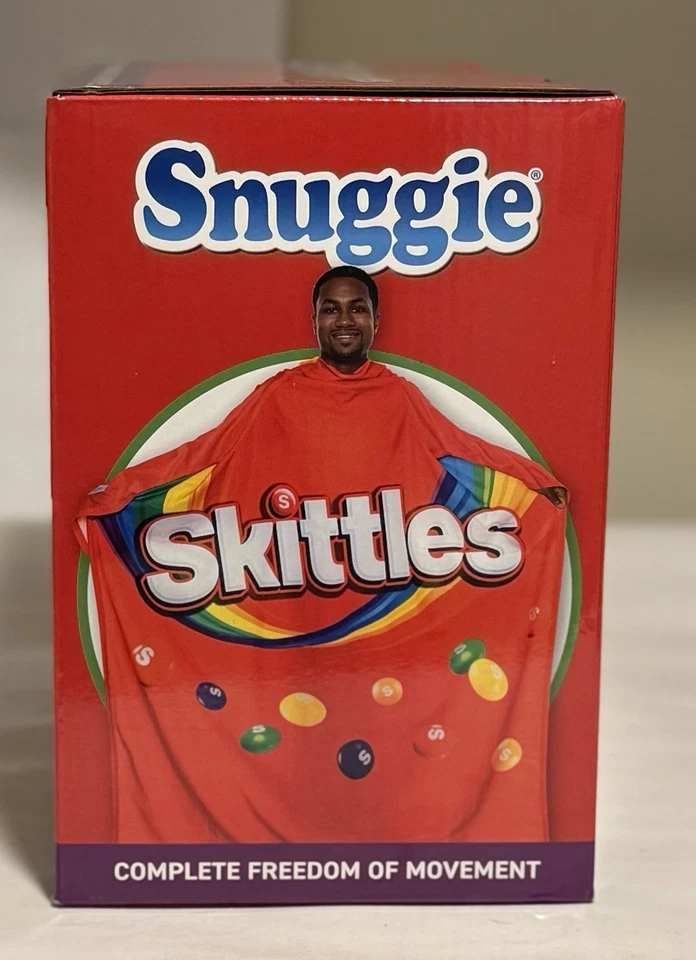 🎁 Caramelo cómodo (Skittles) ~ Manta cómoda con mangas ~ Grande 71 X 54 - NUEVO en caja Foto 4 de 4