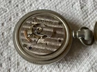 7j model 83 Waltham 18s open face nickel damaskeened pocket watch runs well
