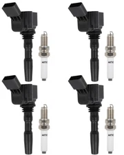 4 Ignition Coils & Iridium Spark Plugs UF779 UF717 1.4L Jetta Golf Audi A3
