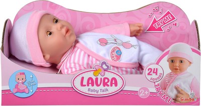 Simba 105140020 - My Love Baby Talk, Weichkörperpuppe mit Schlafaugen, 30cm