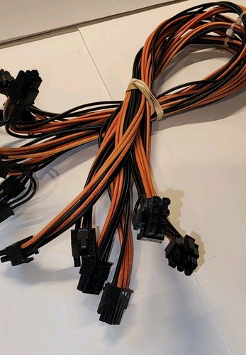 6pcs Breakout Cable 6Pin to 8Pin (6+2Pin) PCI-E Cable 16AWG computer or alarm - 第 2/4 張圖片