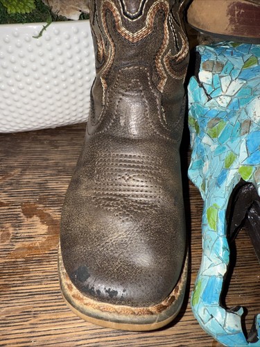 Roper Western Boots Boys Square Toe Brown 09-018-1900-3437 Size 10 - Picture 4 of 12