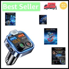 Versatile Bluetooth FM Transmitter   Fast Charging with Hi-Fi Music Experience