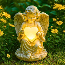 Solar Garden Angel Statue   Praying Guardian Angel Statue Light for Outdoor Yard