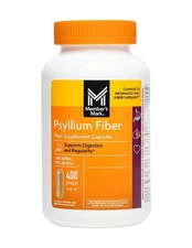 Member's Mark 100% Natural Psyllium Husk Fiber Capsules 400 Count 12/2026+
