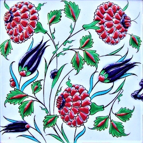Azulejo de pared decorativo hecho a mano de 8"" x 8"", azulejo para salpicadero de baño y cocina, regalo - Imagen 3 de 12