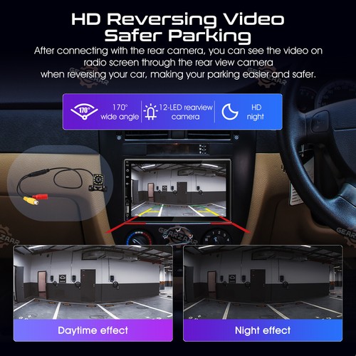 Autoradio 7" Apple/Andriod Carplay autoradio écran tactile double 2Din + caméra US - Photo 14/15