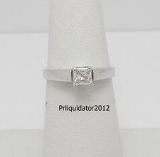 1/3CT Natural Princess Diamond Engagement Wedding Bridal Ring 14K White Gold