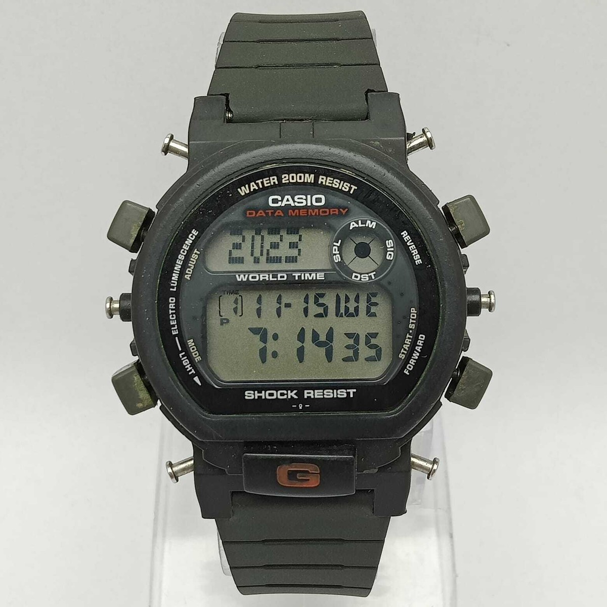 CASIO G-SHOCK ブラック WR200M Casio G-Shock 48mm WR200M Black Analog Digital Stainless