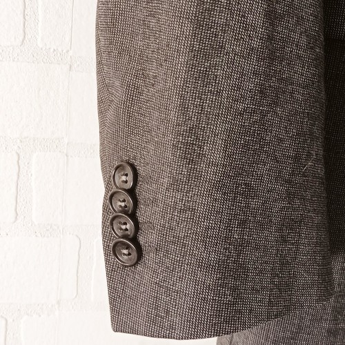 Tommy Hilfiger Jacket Mens Sz 50 Gray Striped Wool Cashmere Two Button Blazer - Picture 10 of 15