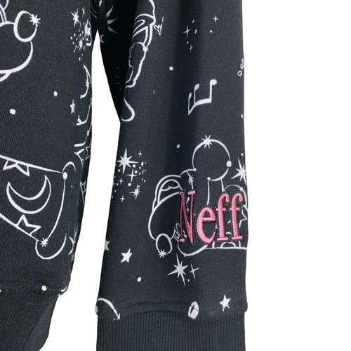 Felpa Disney Neff Taglia Large Fantasia Rosa Nero Bianco Pullover Unisex - Foto 4 di 9