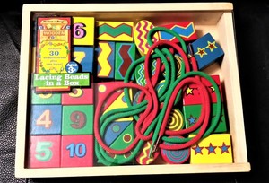 melissa & doug lacing beads in a box