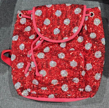 Disney Parks Minnie Mouse Polka Dot Red Sequi...