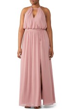Watters Blush Pink Fleurette Gown Size 20W Whimsy Cottagecore Wedding No Stretch