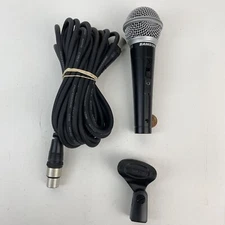 Samson M10 Microphone Handheld Dynamic Metal 16 Ft XLR Mic Cable & Stand clip