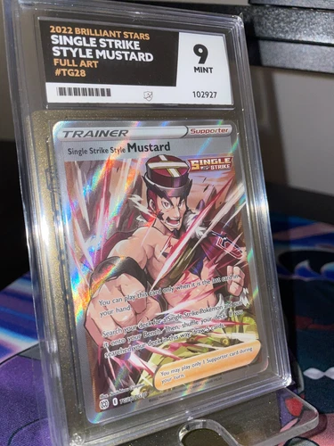 POKEMON | SINGLE STRIKE STYLE MUSTARD TG28/TG30 | BRILLIANT STARS | ACE GRADED 9