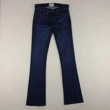 Current Elliott Jeans Womens 25-0 Blue The Slim Boot Cut Dark Wash Denim HEMMED