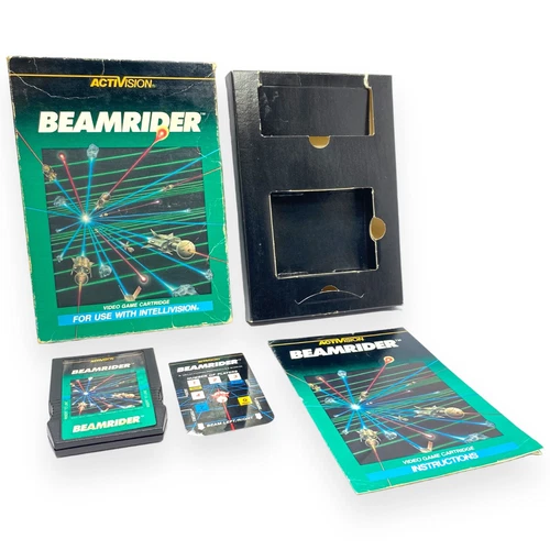 BEAMRIDER ActiVision/Intellivision 1983 Boxed game w/ Overlay & Inst booklet