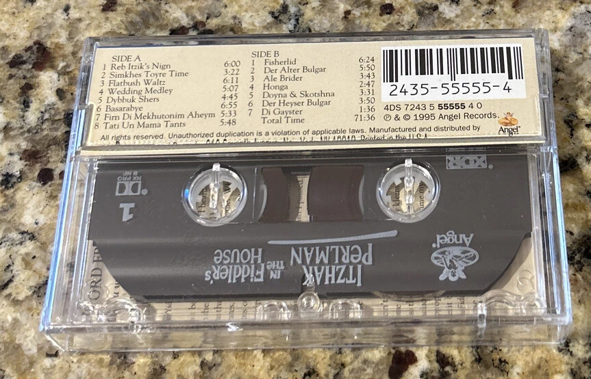 ITZHAK PERLMAN- IN THE FIDDLER’S HOUSE CASSETTE ANGEL RECORDS 4DS 72435 Foto 3 de 4