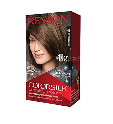 Revlon Colorsilk Color Permanent Hair Dye Bleach 41 Medium Brown