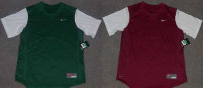 NEW Nike Womens V-Neck Fast Pitch Turn Two Short Sleeve Jersey Shirt Size XL $50