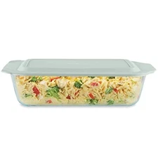 Pyrex Deep Glass Baking Dish with Plastic Lid, Deep Casserole  Assorted Sizes 