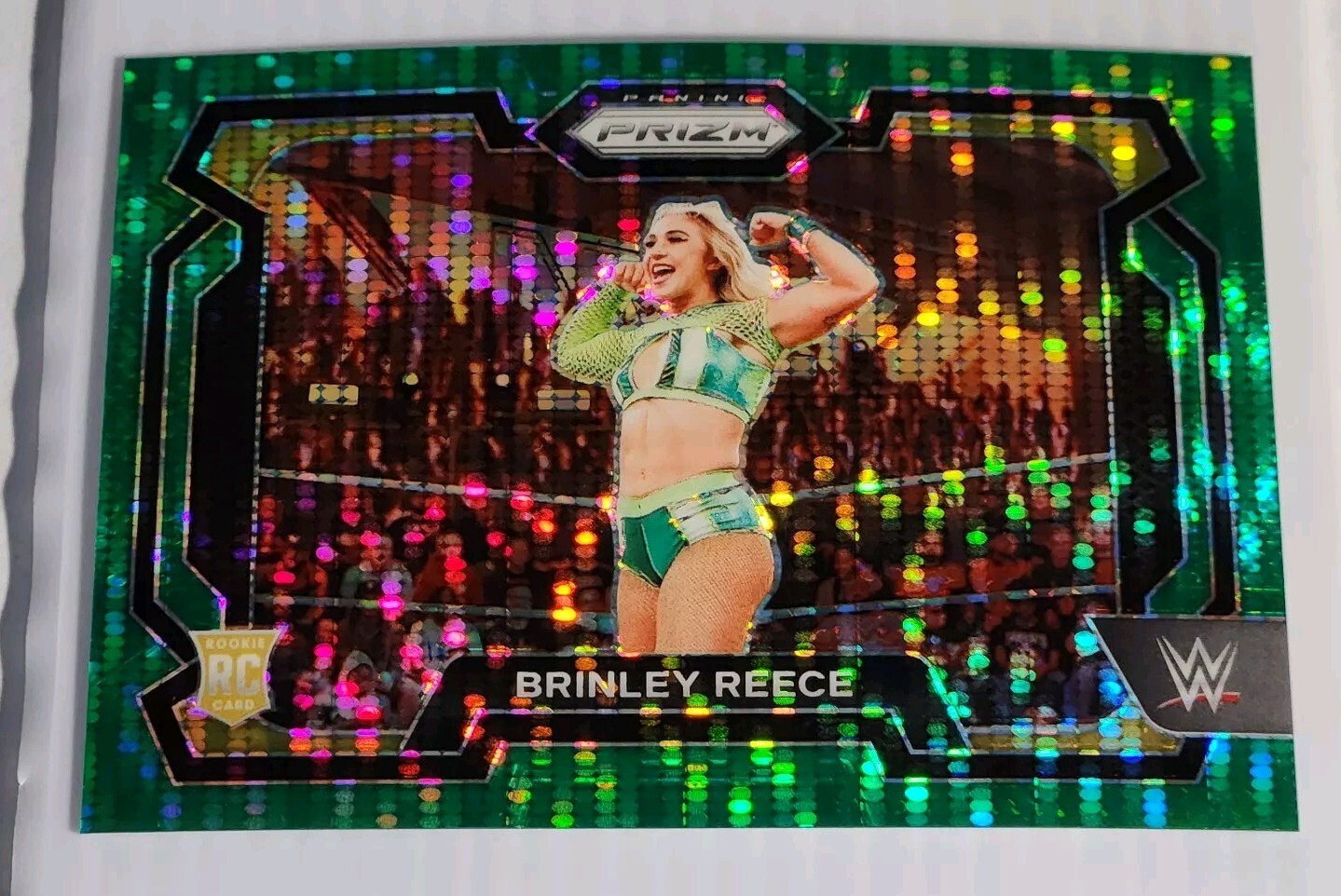 2024 Panini Prizm WWE Green Pulsar Prizm Rookie RC #36 Brinley Reece /25