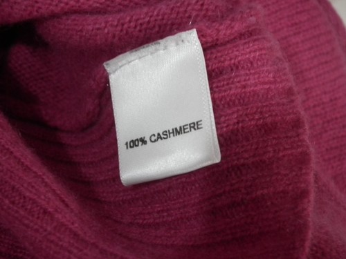Qi 100% Cashmere Crew Neck Sweater Poncho Magenta Size S - Picture 5 of 7