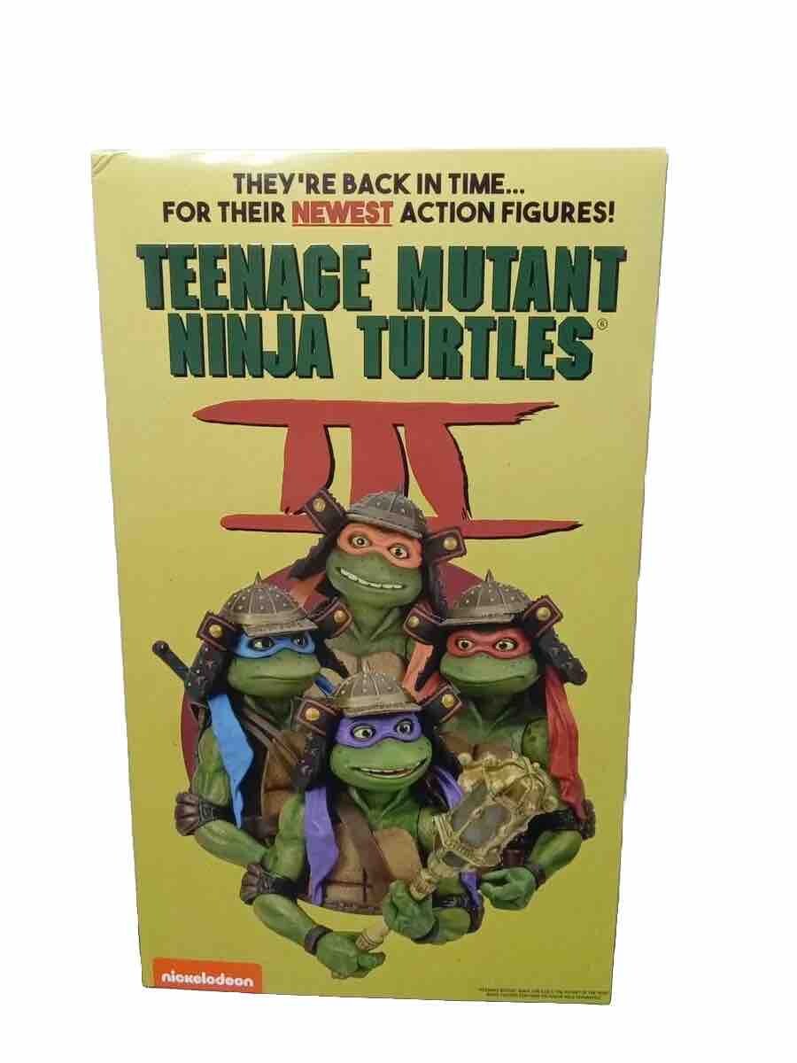 NECA Teenage Mutant Ninja Turtles III Movie 4 Figures Pack SDCC