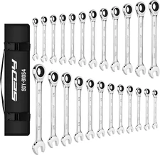 Ratchet Wrench Set Metric Standard: 24-Piece Combination Ratcheting Wrenches Set