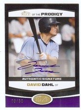 DAVID DAHL 2012 Leaf Rize Prodigy *BLACK* Certified AUTOGRAPH RC - Only 50 Made!