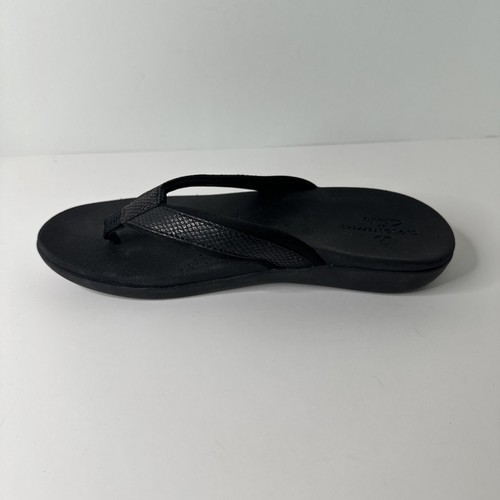 Clarks Sandalen Damen 7 M Brio Sol Freizeit Slipper Flip Flops schwarz Schlange - Bild 6 von 12