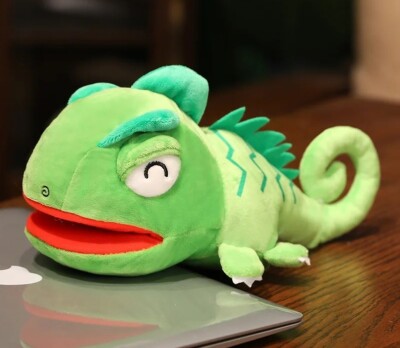 Chameleon Hand Puppet 10 Inch Stuffed Animal Plush Toys Toddler Doll Kids Gifts