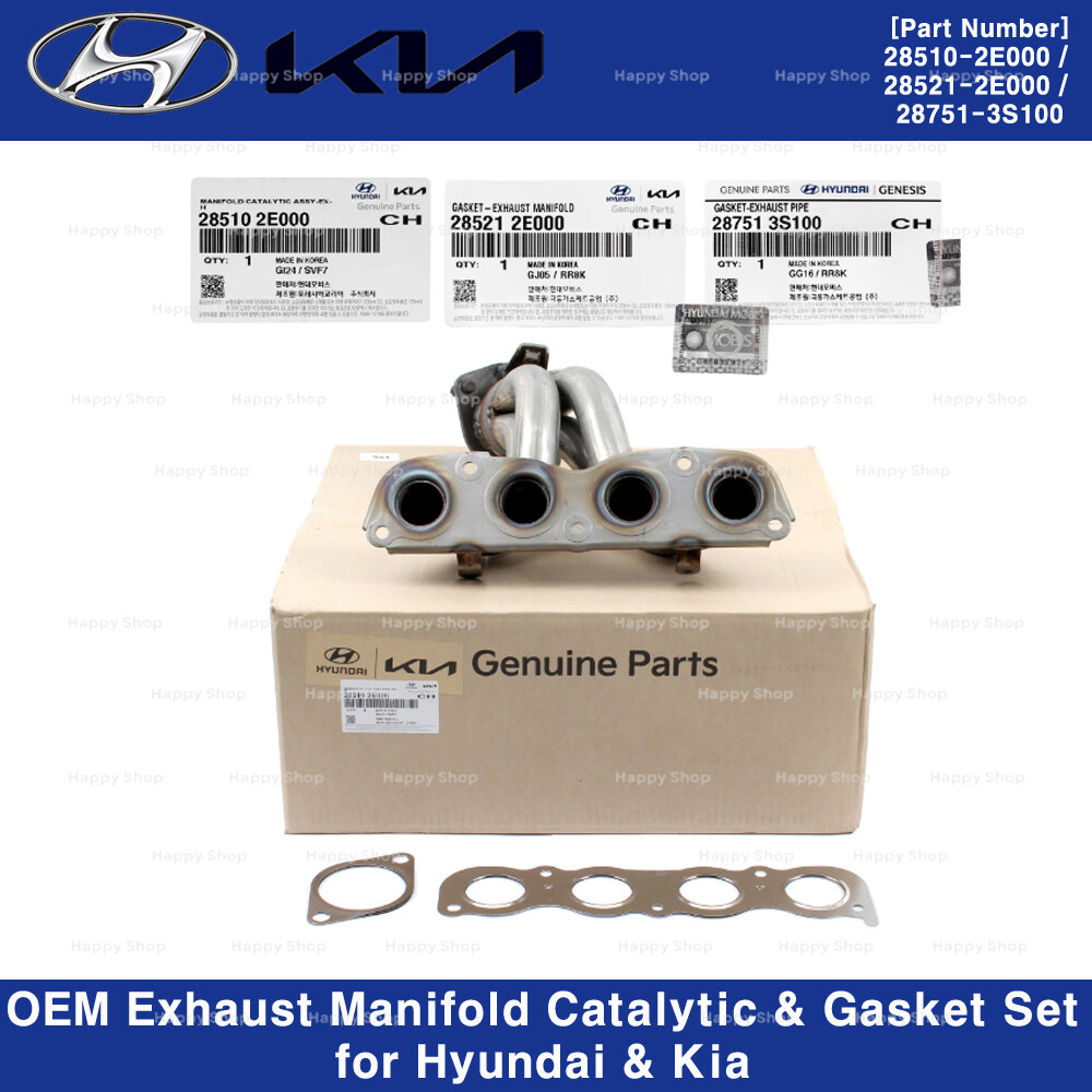 OEM Exhaust Manifold Catalytic & Gasket 3p For Hyundai Elantra Kia