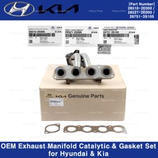 OEM Exhaust Manifold Catalytic & Gasket 3p For Hyundai Elantra Kia Forte Soul