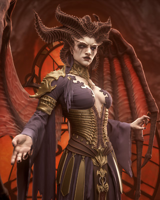 Lilith - Diablo 4 - Fan Art Figur - 3D Resin Print 158 mm / 124 mm Bust