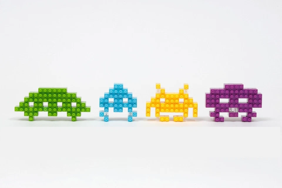 Nanoblock Character Collection Series - NBCC_108 Space Invaders Set - Image 2 of 4