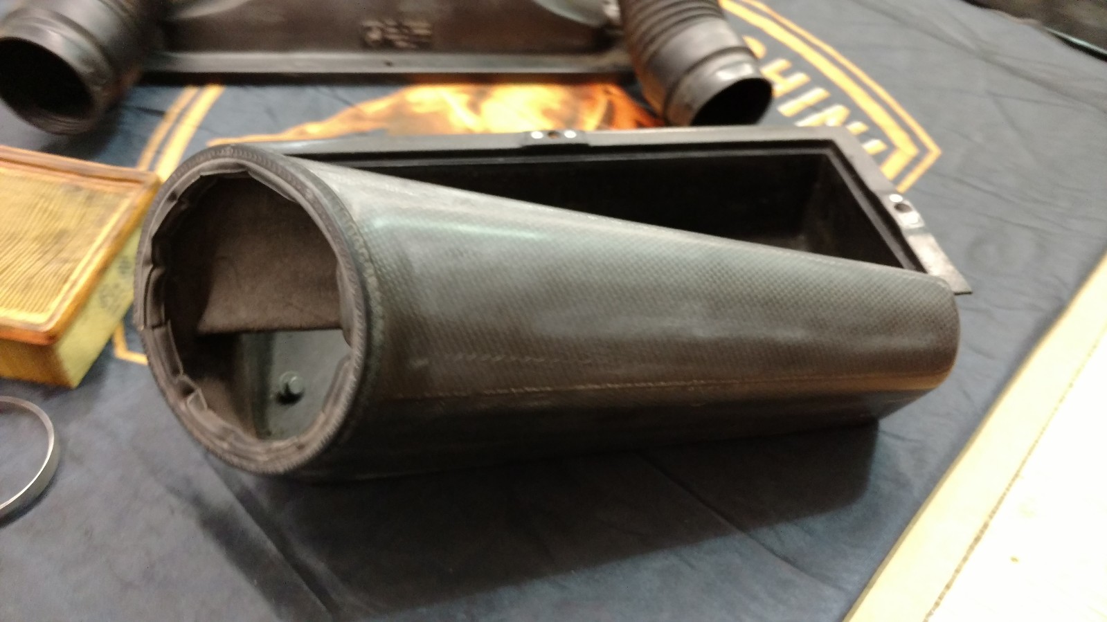 LAMBORGHINI MURCIELAGO LP640 LEFT SIDE CARBON AIR INTAKE BOX COMPLETE OEM 