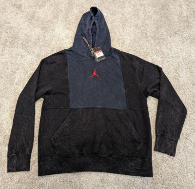 公式正規品!★ JORDAN LEGACY 1 MEN'S PULLOVER HOODIE Nike Men's Jordan Legacy 1 Pullover Hoodie Black Red CZ1160