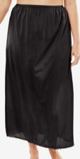 CLEARANCE  COMFORT CHOICE Black NYLON TRICOT 28" HALF SLIP  4X 54  -57    NEW