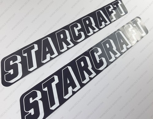 STARCRAFT BOAT LOGO V5 DECALS STICKERS Set of 2 24" LONG - Picture 2 of 5
