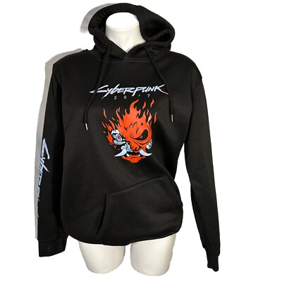 Cyberpunk 2077 Samurai Hoodie Sweatshirt Size Large L Black