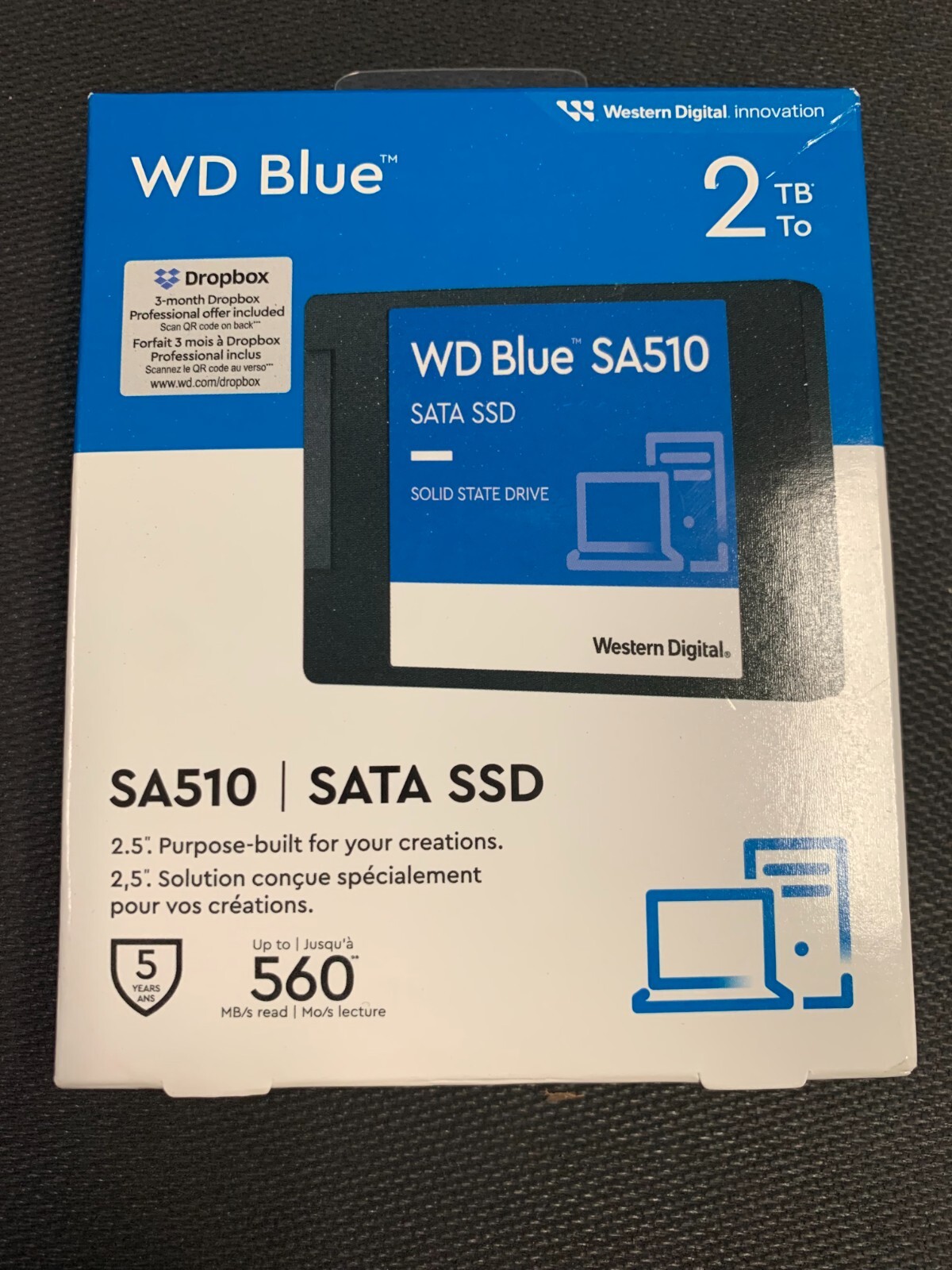 🔥NEW WD Blue 2TB SATA Internal Solid State Drive Blue (WDBB8H0020BNC