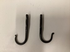 Hand Forged Iron Coat Hooks, Set Of 2