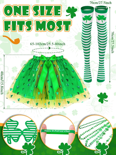 14 Pcs Women St. Patrick'S Costume St Patricks Day Accessories Female Irish Lepr - Picture 3 of 12
